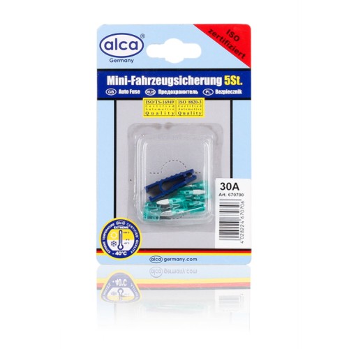 Bezpiecznik samochodowy Mini bezpieczniki ATN 30A – 5 szt. Alca