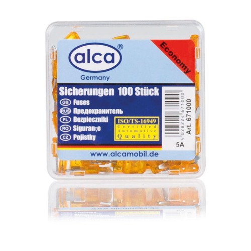 Bezpiecznik samochodowy Mini bezpieczniki w pudełku ATN 5A E 100 szt. Alca