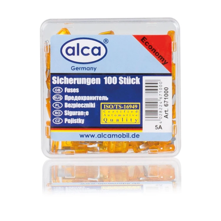 Bezpiecznik samochodowy Mini bezpieczniki w pudełku ATN 5A E 100 szt. Alca