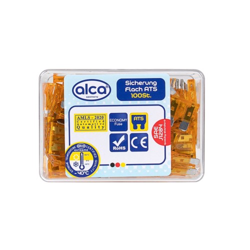 Bezpiecznik samochodowy Bezpieczniki płaskie w pudełku ATS 5A E100 szt. Alca