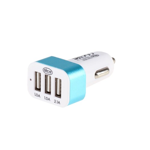 Wtyczka samochodowa USB White/Blue Alca