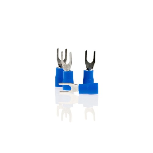 Złącze kablowe końcówki widełkowe niebieskie 4.3mm – 10 szt. Alca