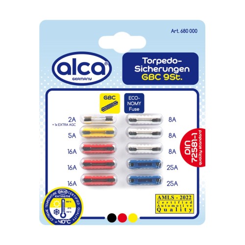 Bezpiecznik samochodowy Bezpieczniki 2A – 25A – 10 szt. Fuse GBC M Alc