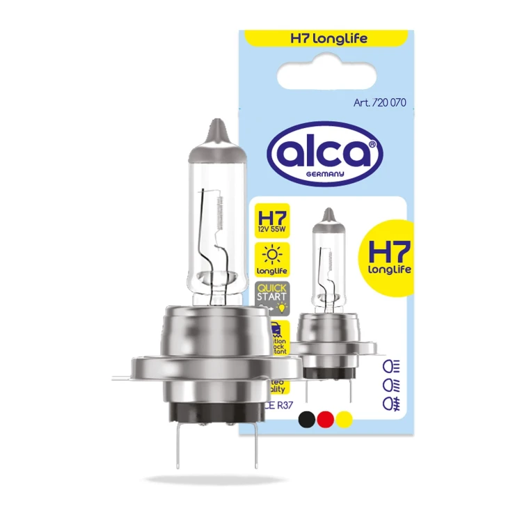 Żarówka samochodowa Żarówka halogenowa H7 12V 55W Alca
