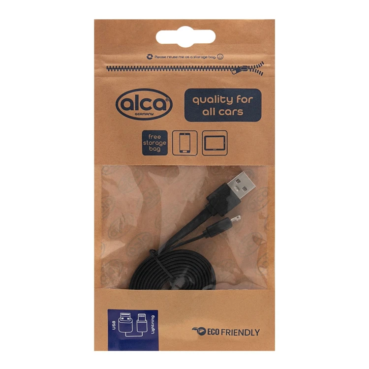 Kabel do ładowania Lightning USB 2.0 czarny Alca