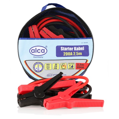 Kabel rozruchowy 200 A 2,5 m 100% miedź Alca