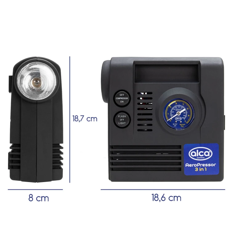 Kompresor samochodowy Kompresor 12 V 3w1 LED AeroPressor Alca