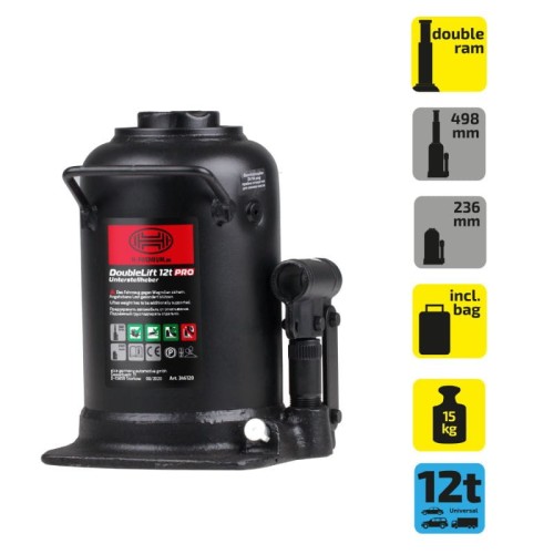Podnośnik hydrauliczny 3 – stopniowy 12t PRO Heyner