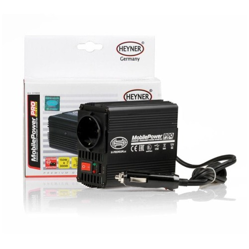 Przetwornica napięcia 12 V na 230 V 150W + USB Heyner