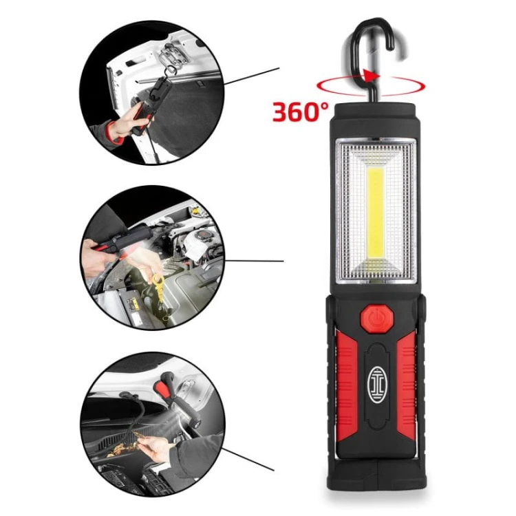 Latarka Lampka robocza COB LED z akumulatorem Heyner