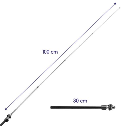 Antena samochodowa Uniwersalna antena teleskopowa 12V chrom Alca