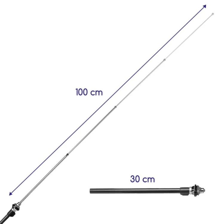 Antena samochodowa Uniwersalna antena teleskopowa 12V chrom Alca