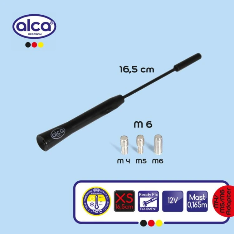 Uniwersalny wymienny pręt antenowy XS black Alca