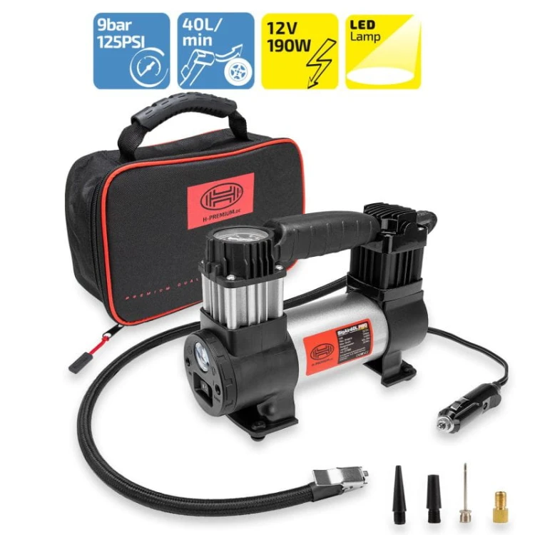Kompresor samochodowy 12V Kompresor 12V BigAir 40L Premium PRO Heyner