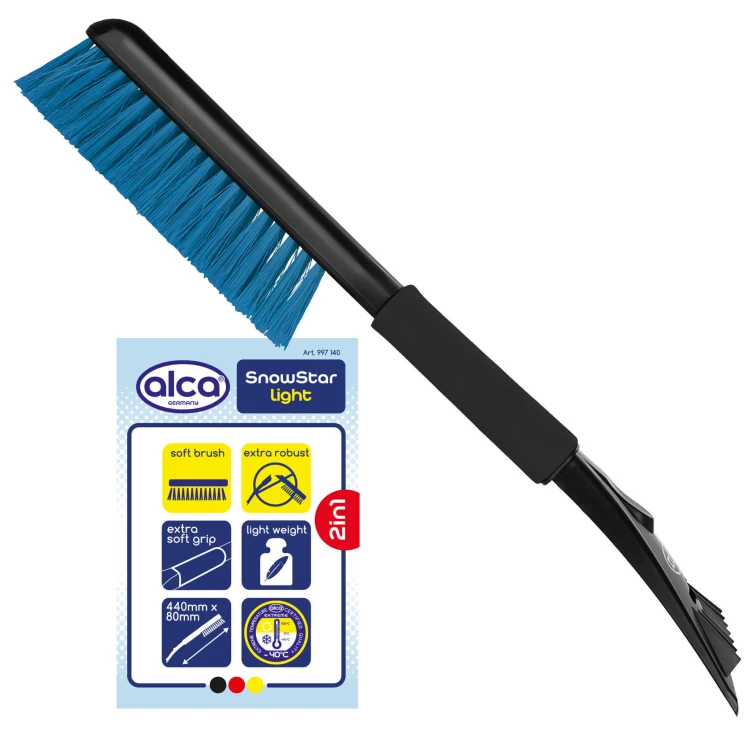 Skrobaczka do lodu z miotłą SnowStar light Blue Alca