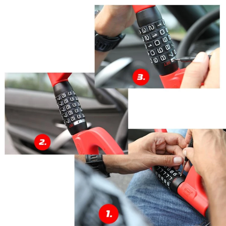 Blokada kierownicy z zamkiem szyfrowym WheelBlock PRO Heyner
