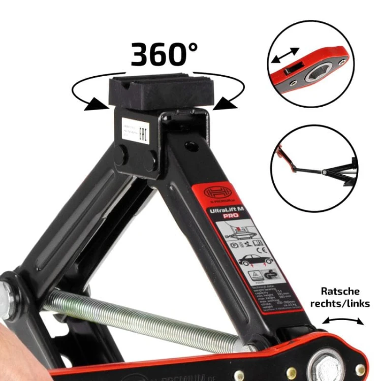 Podnośnik nożycowy 1,5t UltraLift M PRO Black Edition Heyner