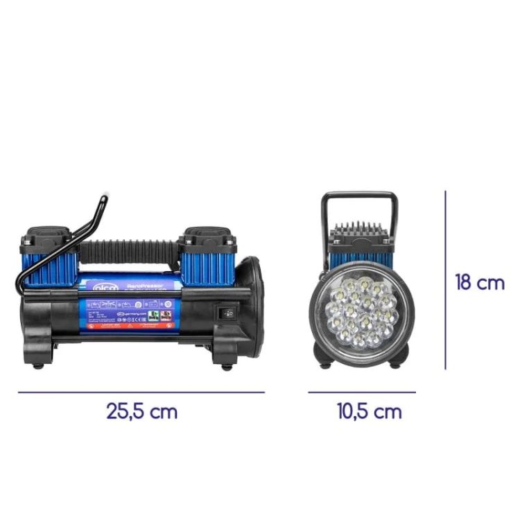 Kompresor samochodowy Kompresor 2 – Zylinder 12 V AeroPressor LED ALCA