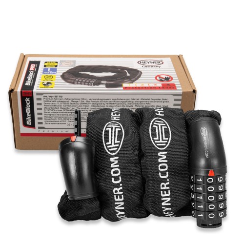 Zabezpieczenie zapięcie rowerowe na szyfr BICYCLE LOCK L 110cm Heyner