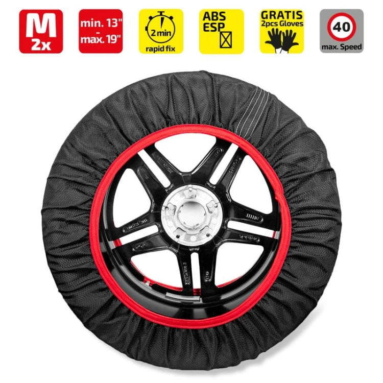Łańcuchy śniegowe Tekstylne – 2 szt. SNOW GRIP PRO M Heyner