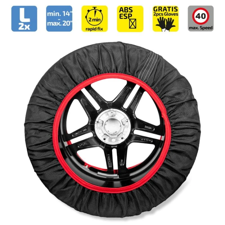 Łańcuchy śniegowe Tekstylne – 2 szt. SNOW GRIP PRO XL Heyner