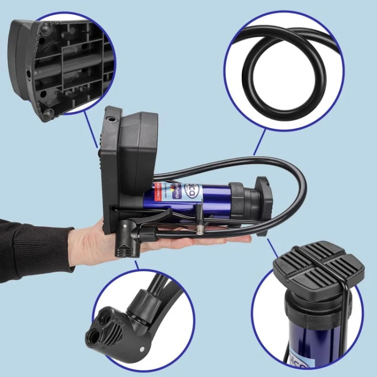 Pompka do opon Mini pompka stojąca z manometrem AERO PUMP 11bar Alca