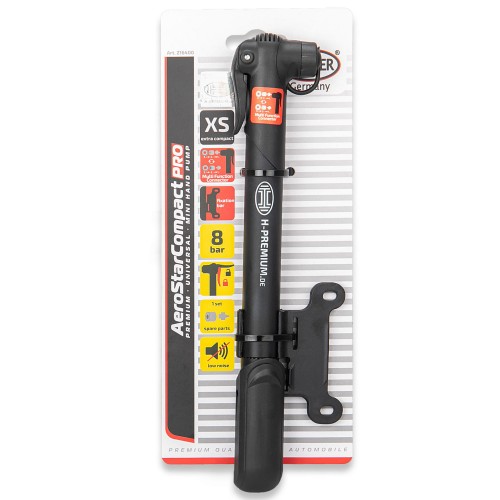Pompka do opon Mini pompka ręczna do rowerów AeroStarCompact PRO Heyner
