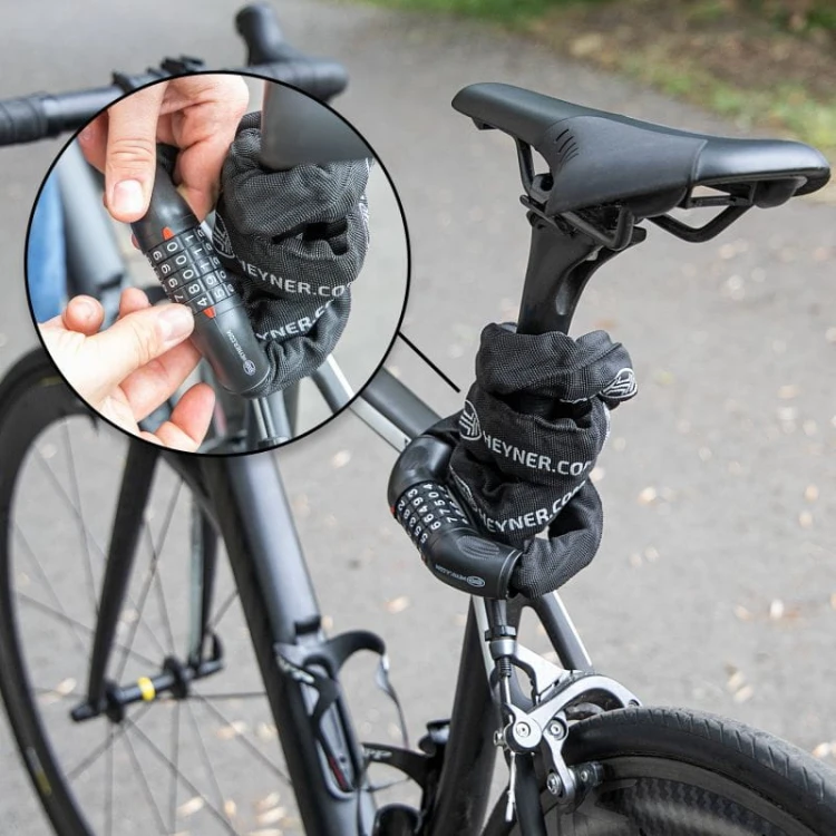 Zabezpieczenie zapięcie rowerowe na szyfr BICYCLE LOCK L 110cm Heyner