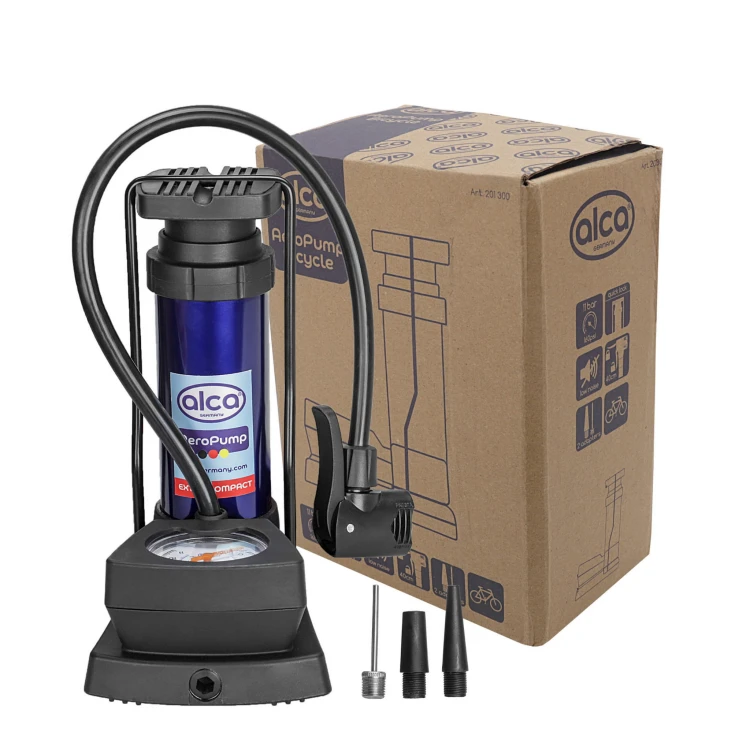 Pompka do opon Mini pompka stojąca z manometrem AERO PUMP 11bar Alca