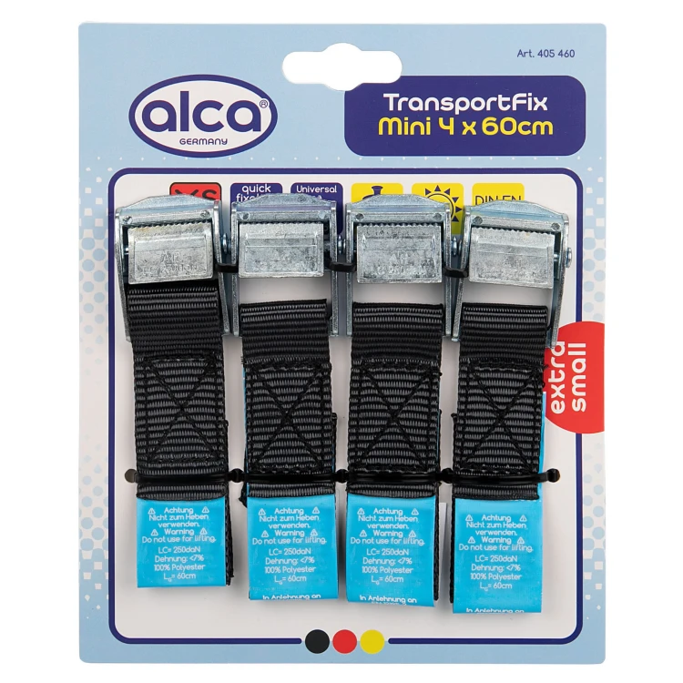 Pasy mocujące z klamrą pasy bagażowe TransportFix 4 x 60cm Alca