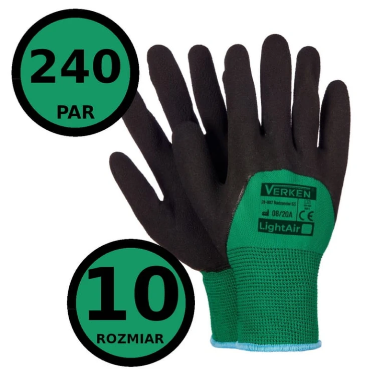 Rękawice Ochronne Verken LightAir rozmiar 10-XL 240 par