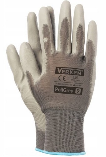 Rękawice Ochronne Verken PoliGrey rozmiar 10-XL 1 para