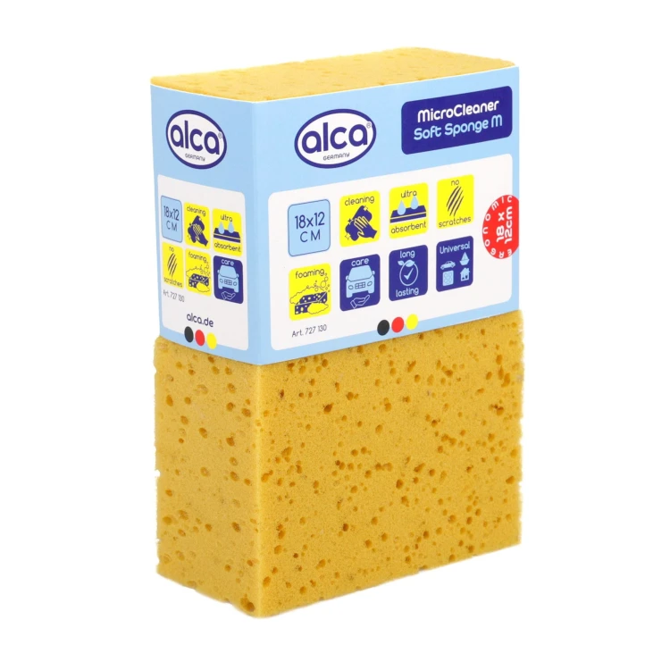 Gąbka czyszcząca prostokątna brązowa MicroCleaner Soft Sponge M Alca