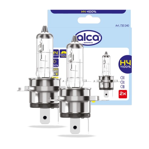 Żarówka halogenowa H4 12V 60/55W +100% 2szt. Alca