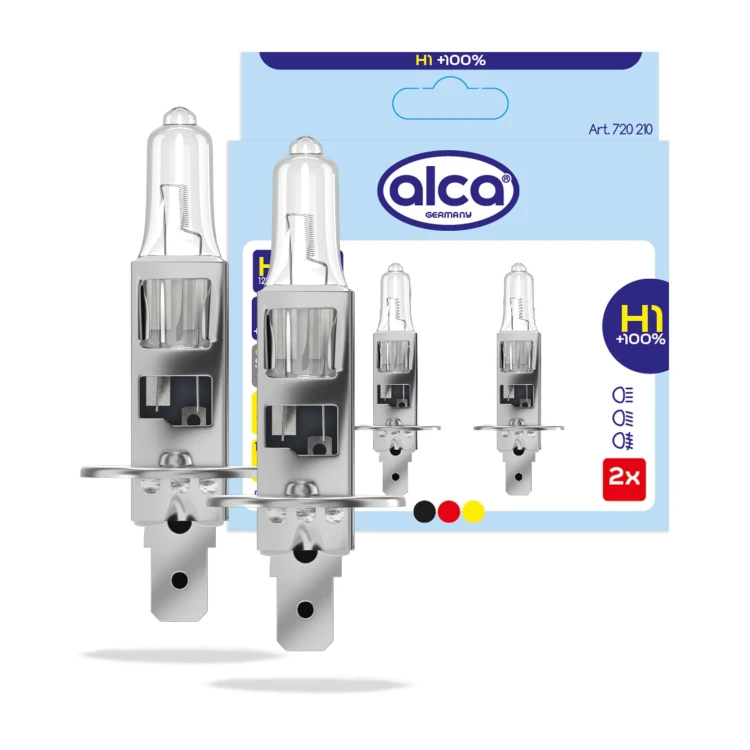 Żarówka halogenowa H1 12V 55W +100% 2szt. Alca