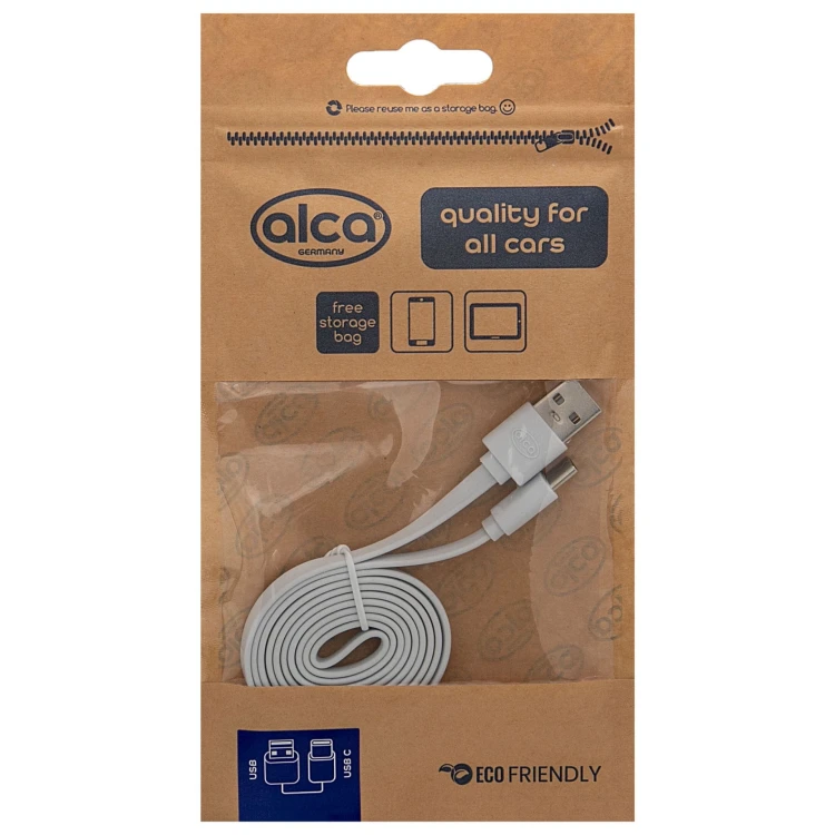 Kabel do ładowania USB typu C biały 1m Alca