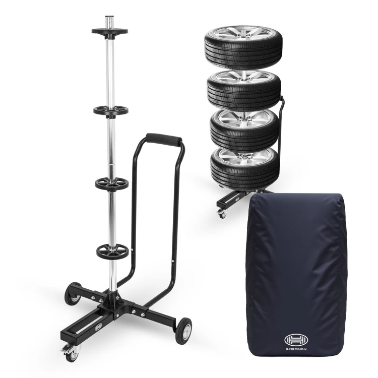 Stojak z uchwytem ​​do opon o szerokości 285 mm WheelTrolley XL Heyner