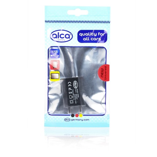 Wtyczka 230V z USB black Alca