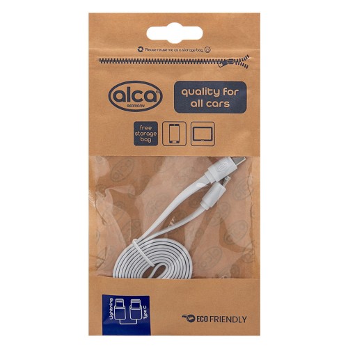 Kabel ładujący USB typu C Lightning biały 1m Alca