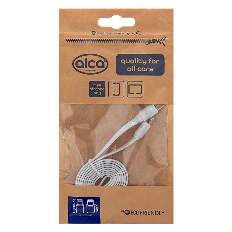 Kabel ładujący USB typu C Lightning biały 1m Alca