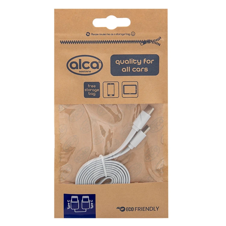 Kabel ładujący USB typu C typu C biały 1m Alca