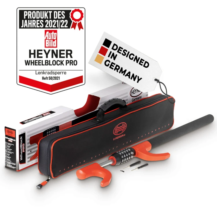 Blokada kierownicy z zamkiem szyfrowym WheelBlock PRO Heyner