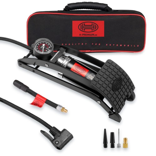Pompka do opon Wysokiej jakości pompka nożna BlackEdition PedalPower PRO Heyner