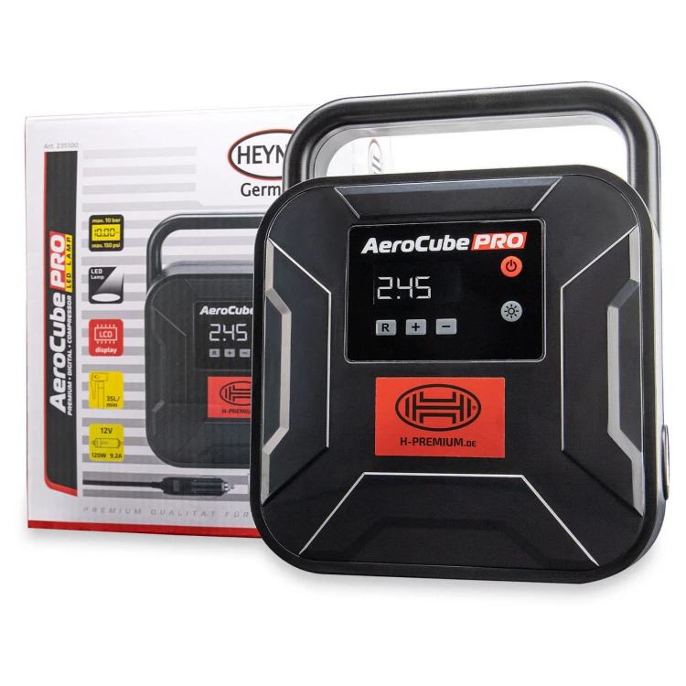 Kompresor samochodowy 12V Kompresor cyfrowy Premium 12V 35L AeroCube PRO Heyner