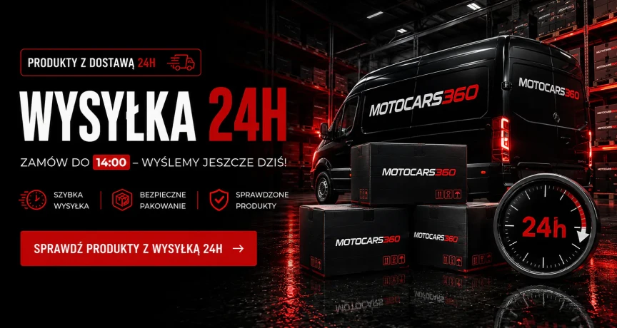 Produkty z wysyłką 24h – szybka dostawa MotoCars360.pl