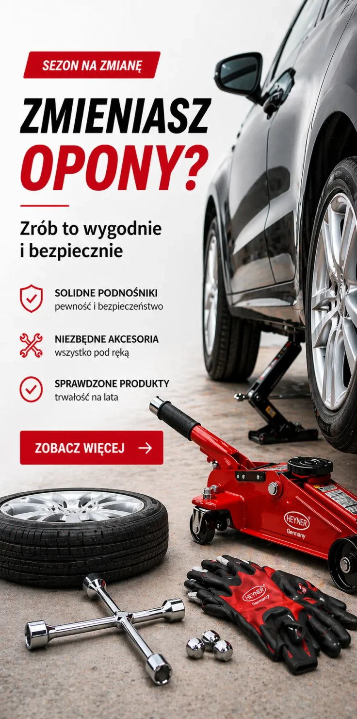 lewarek i podnosnik samochodowy do zmiany opon zestaw akcesoriow samochodowych
